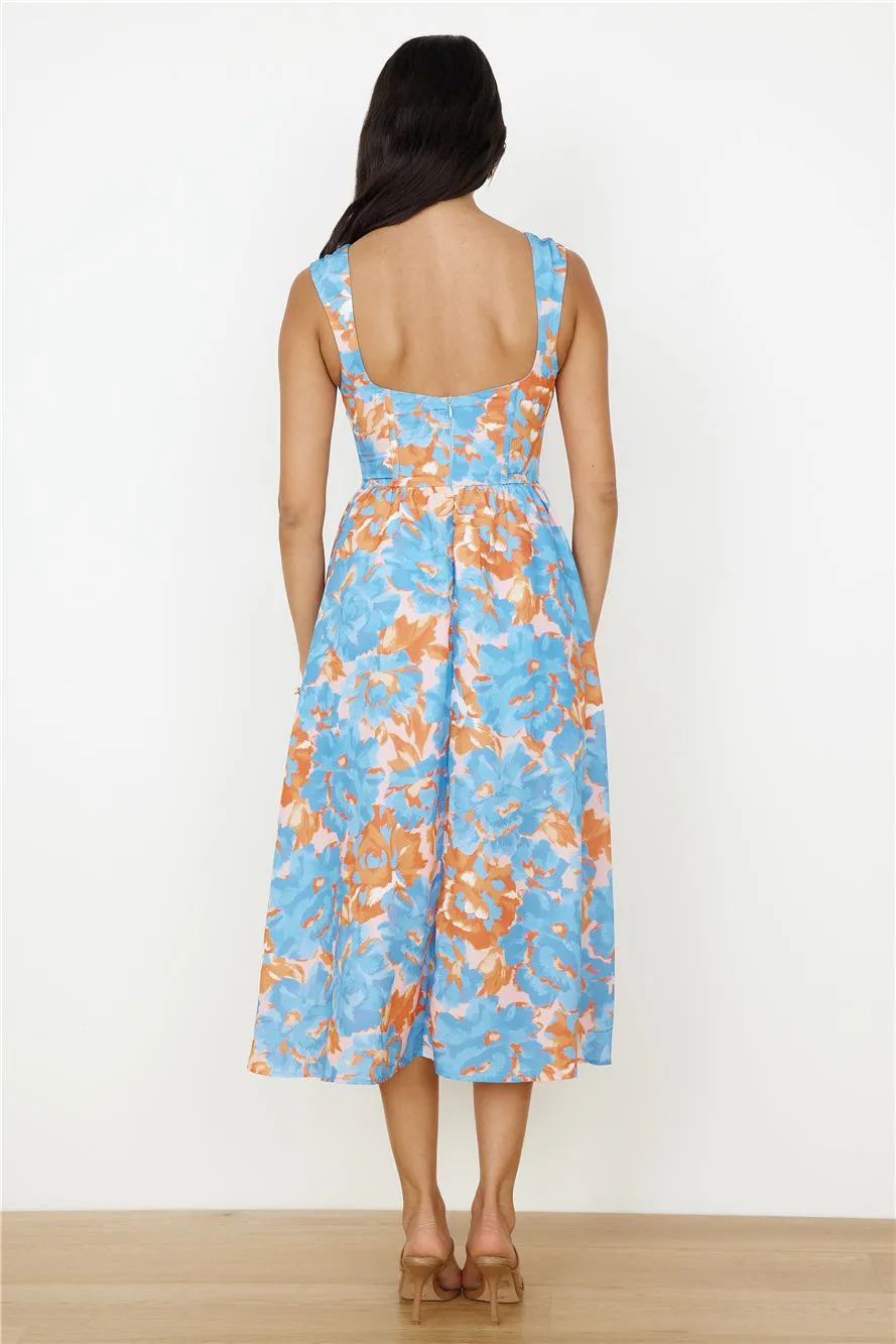 All Day Midi Dress Blue