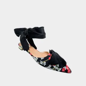 Aquazzura Love Tassle Flats in Black