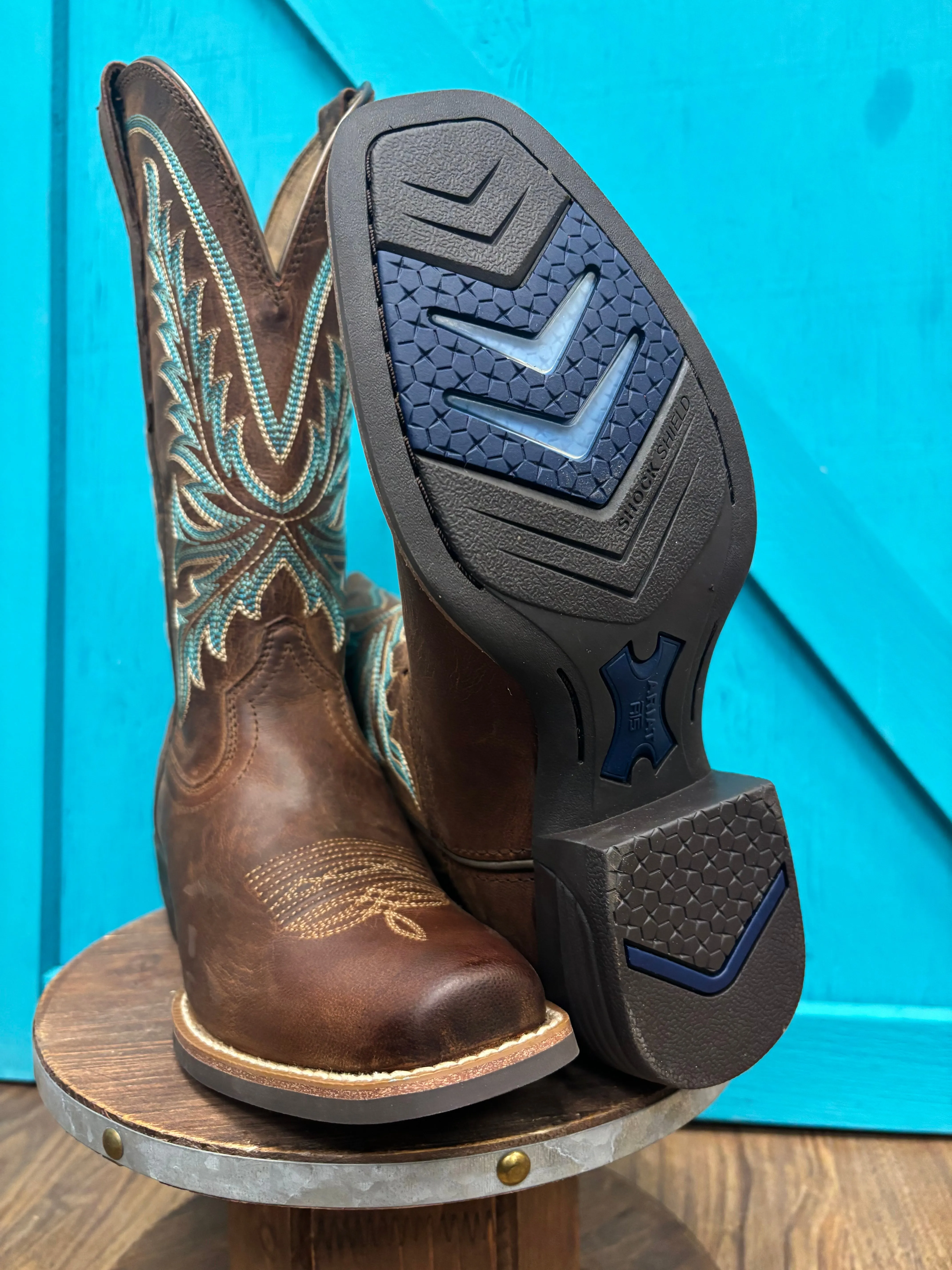 Ariat Women's Sassy Brown Rock Creek Cutter Toe Western Cowgirl Boots 10061144