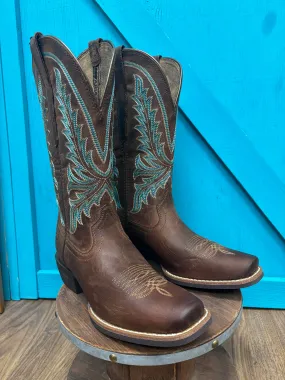 Ariat Women's Sassy Brown Rock Creek Cutter Toe Western Cowgirl Boots 10061144