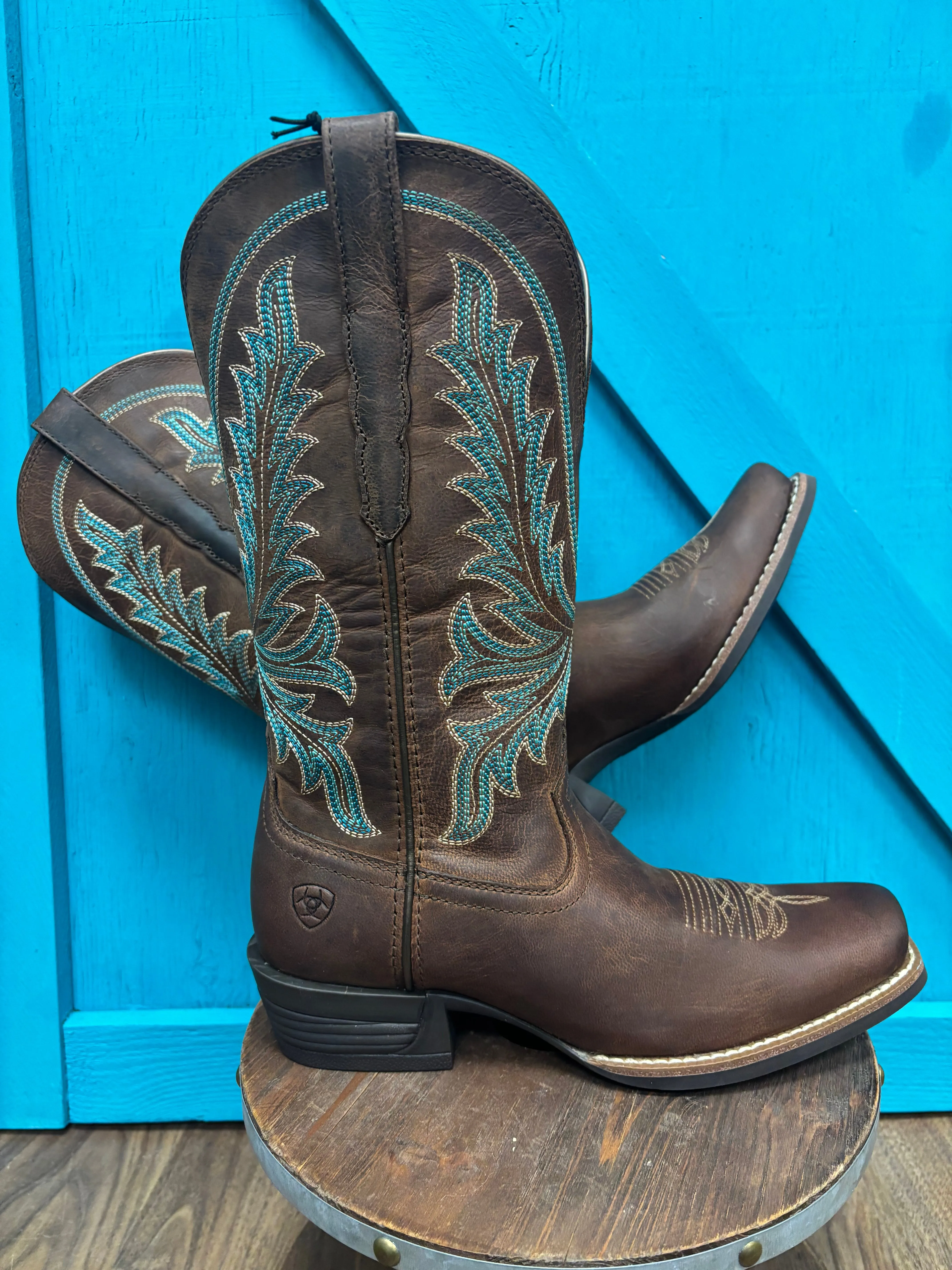 Ariat Women's Sassy Brown Rock Creek Cutter Toe Western Cowgirl Boots 10061144