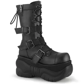 BOXER-230 Demoniacult Alternative Footwear Unisex Lace Up  Platforms Boots
