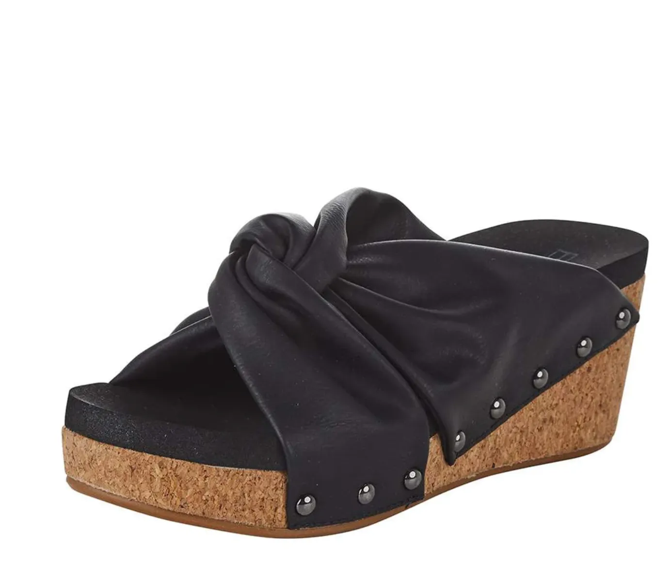 CORKYS Cheerful Wedge Sandal - Black - Final Sale