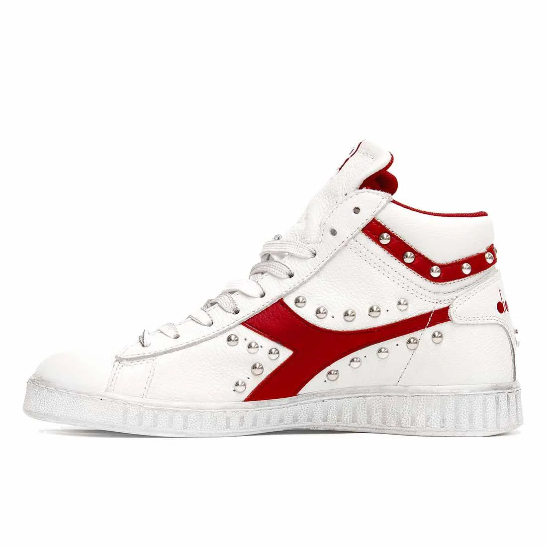 Diadora Game L High con Borchie (Borchiate) - Rosse