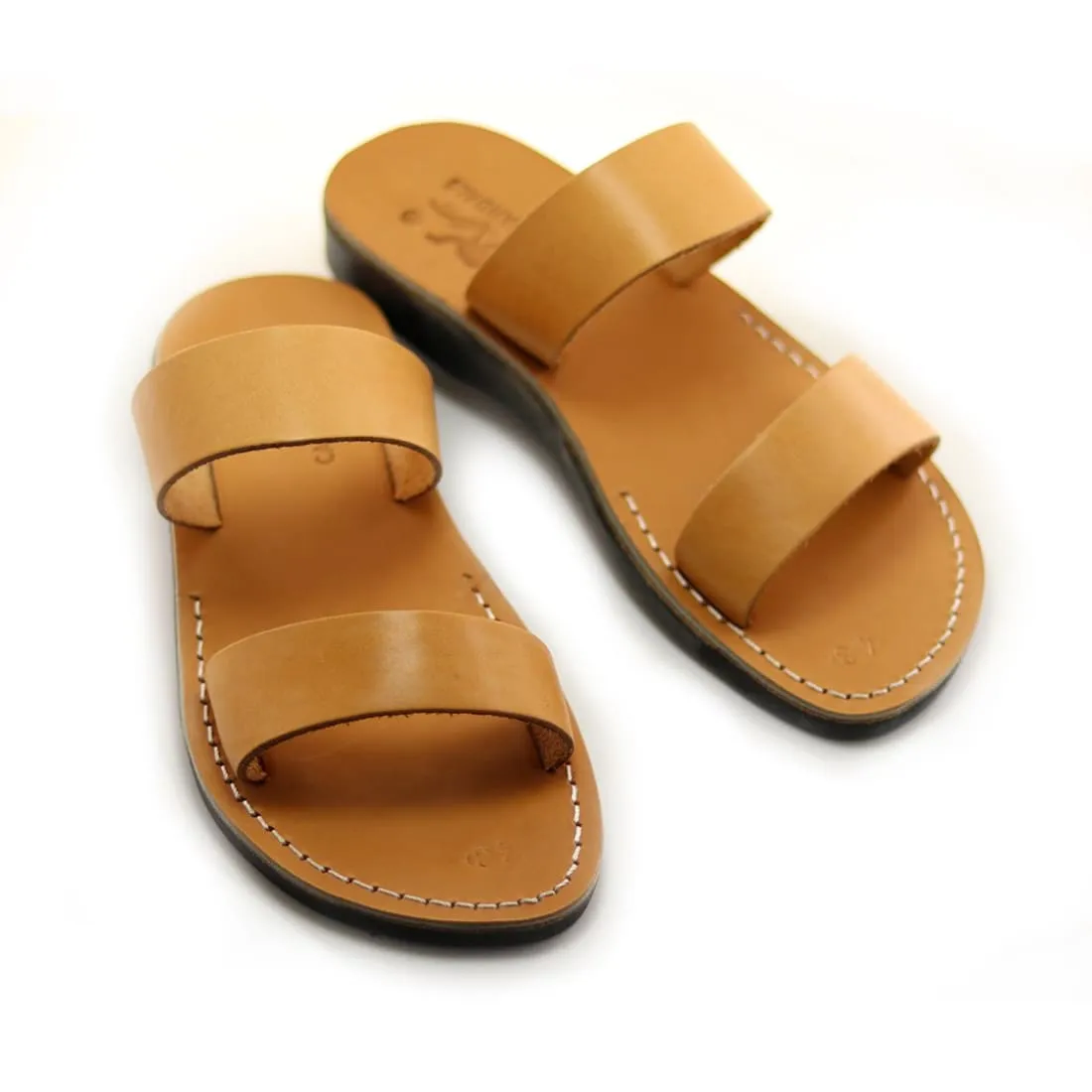 Doron - Tan leather slip-on sandal