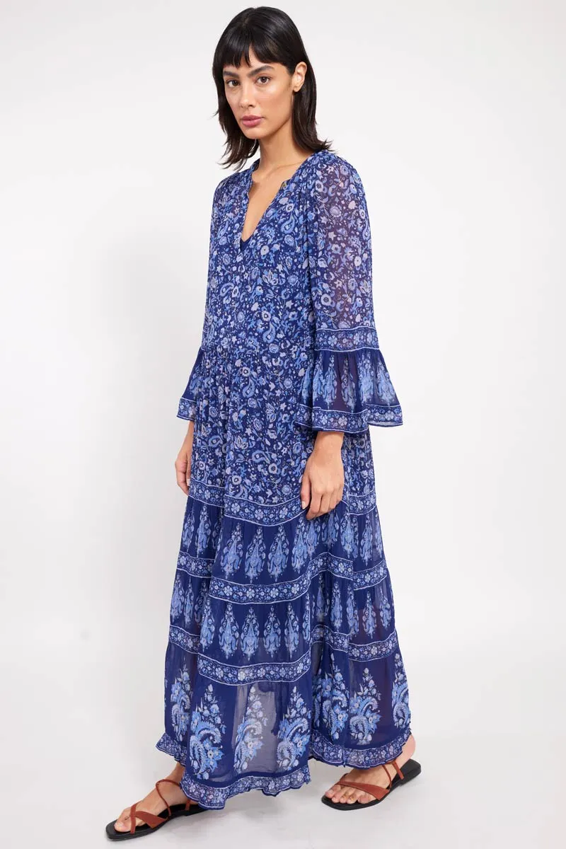 Elaine Navy Maxi Dress