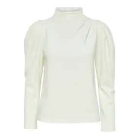 Fenja Ls T-Neck Top - Snow White