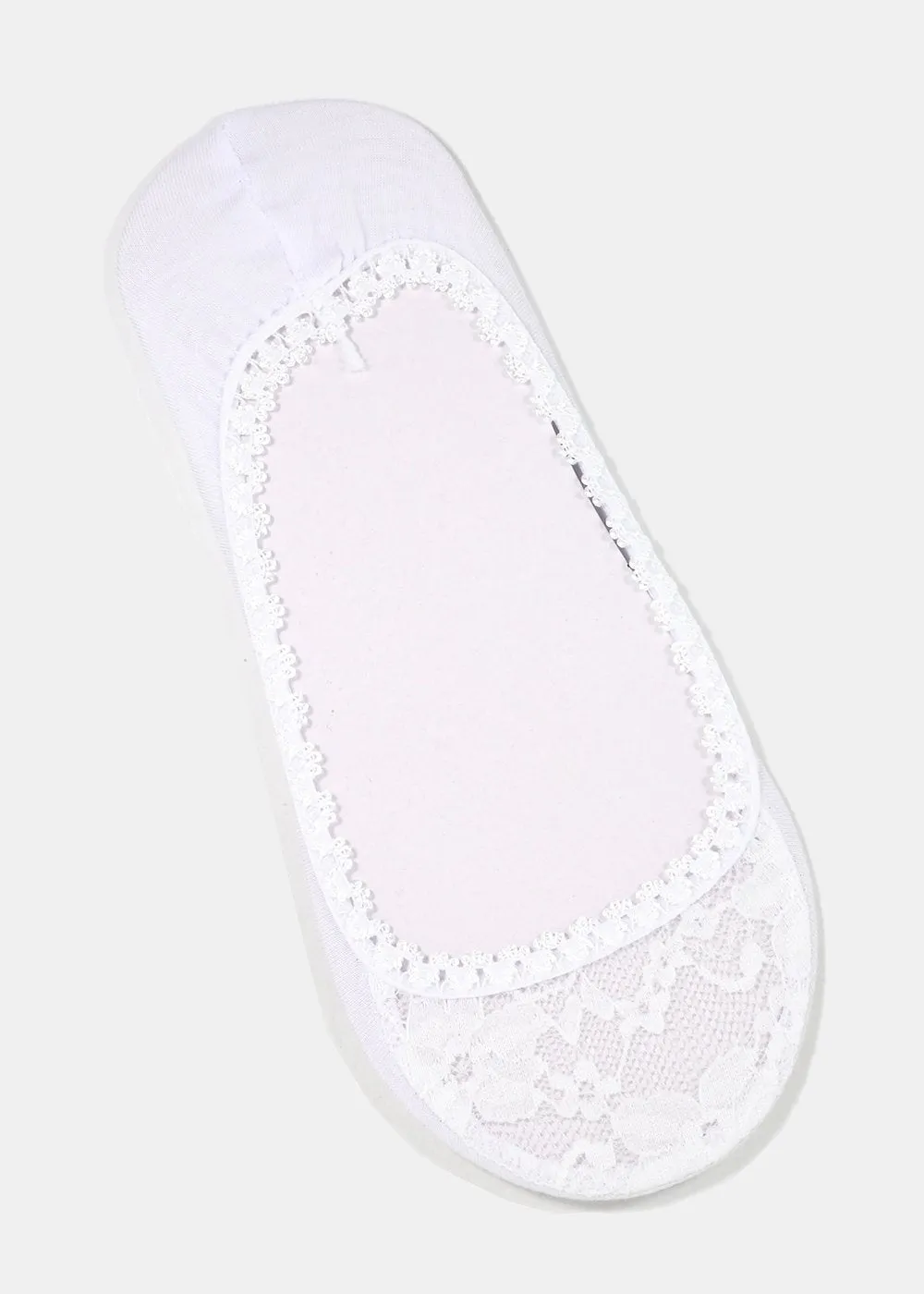 Floral Lace Toe No-Show Socks