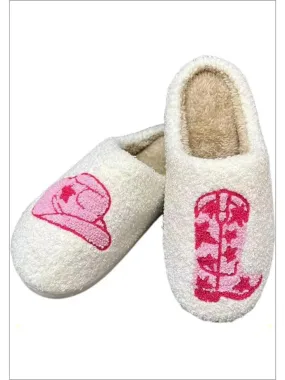 Giddyup Sleepyhead Cowgirl Bedroom Slippers By Liv and Mia