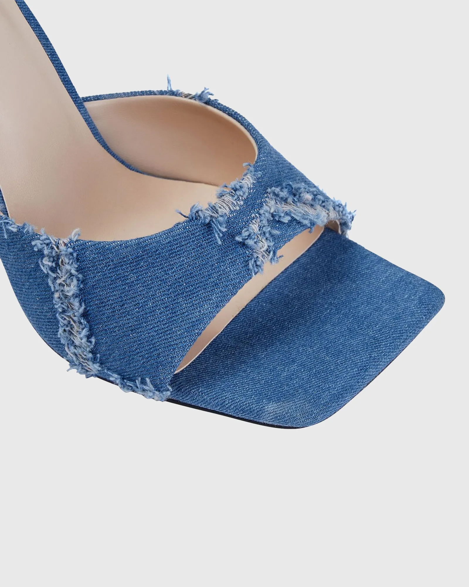 Giorgia Denim Lace Up Sandals