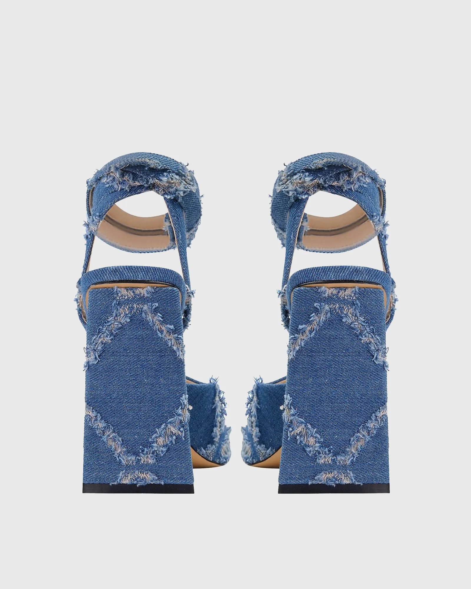 Giorgia Denim Lace Up Sandals