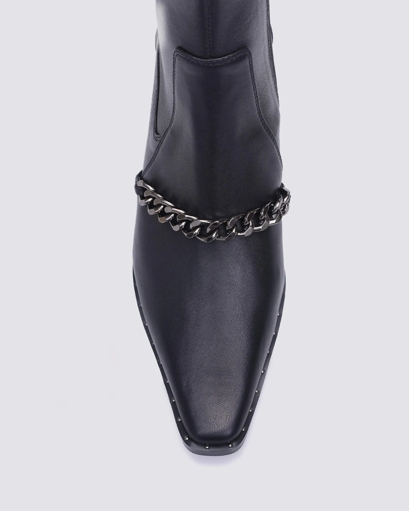 JEEPER ANKLE BOOTS BLACK LEATHER