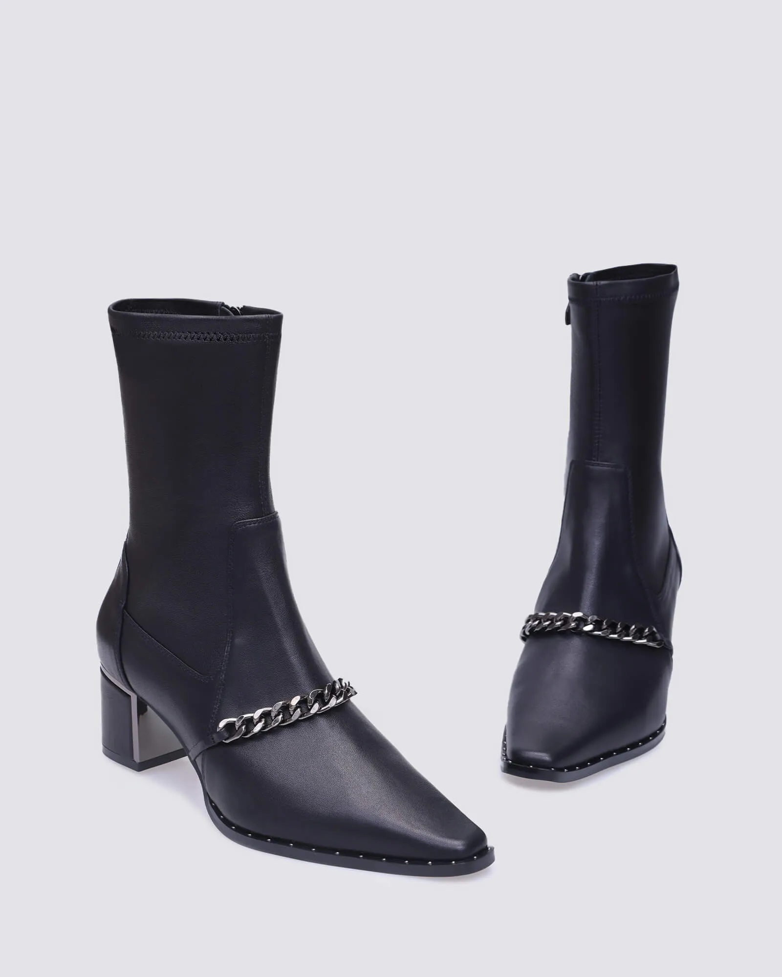 JEEPER ANKLE BOOTS BLACK LEATHER