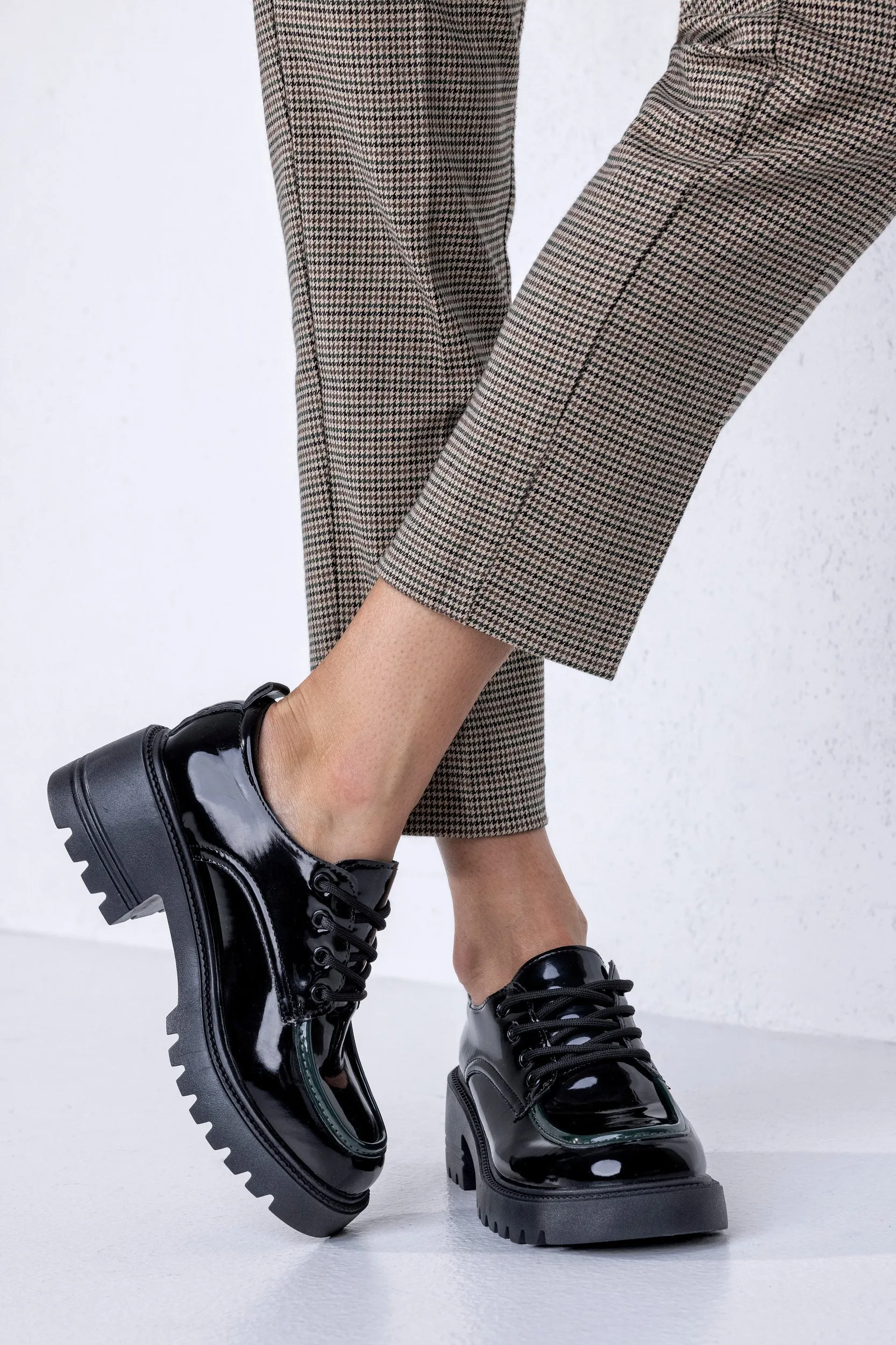 Lace-up, chunky sole shoes