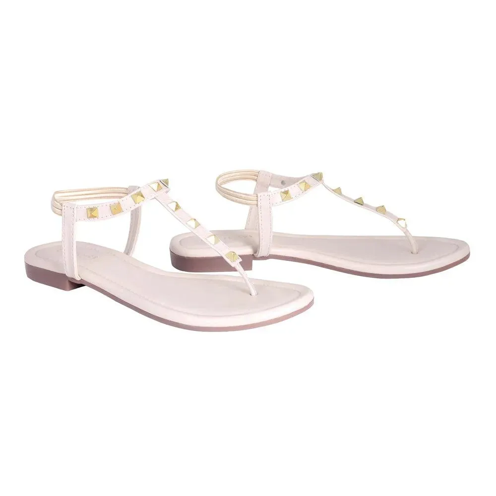 Mary Cultured Rock Studded Flats