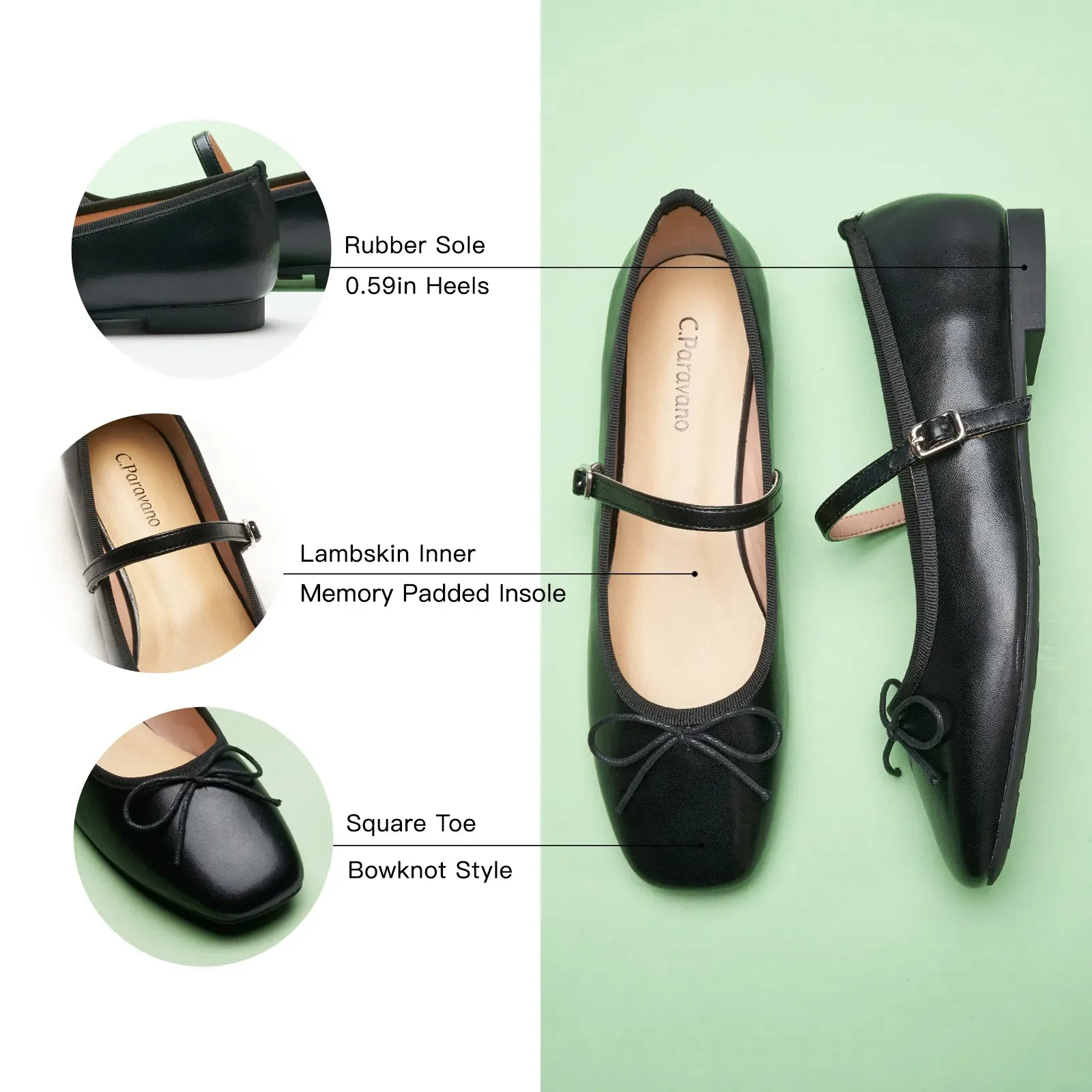 Mary Jane Ballerina (Clara) Black