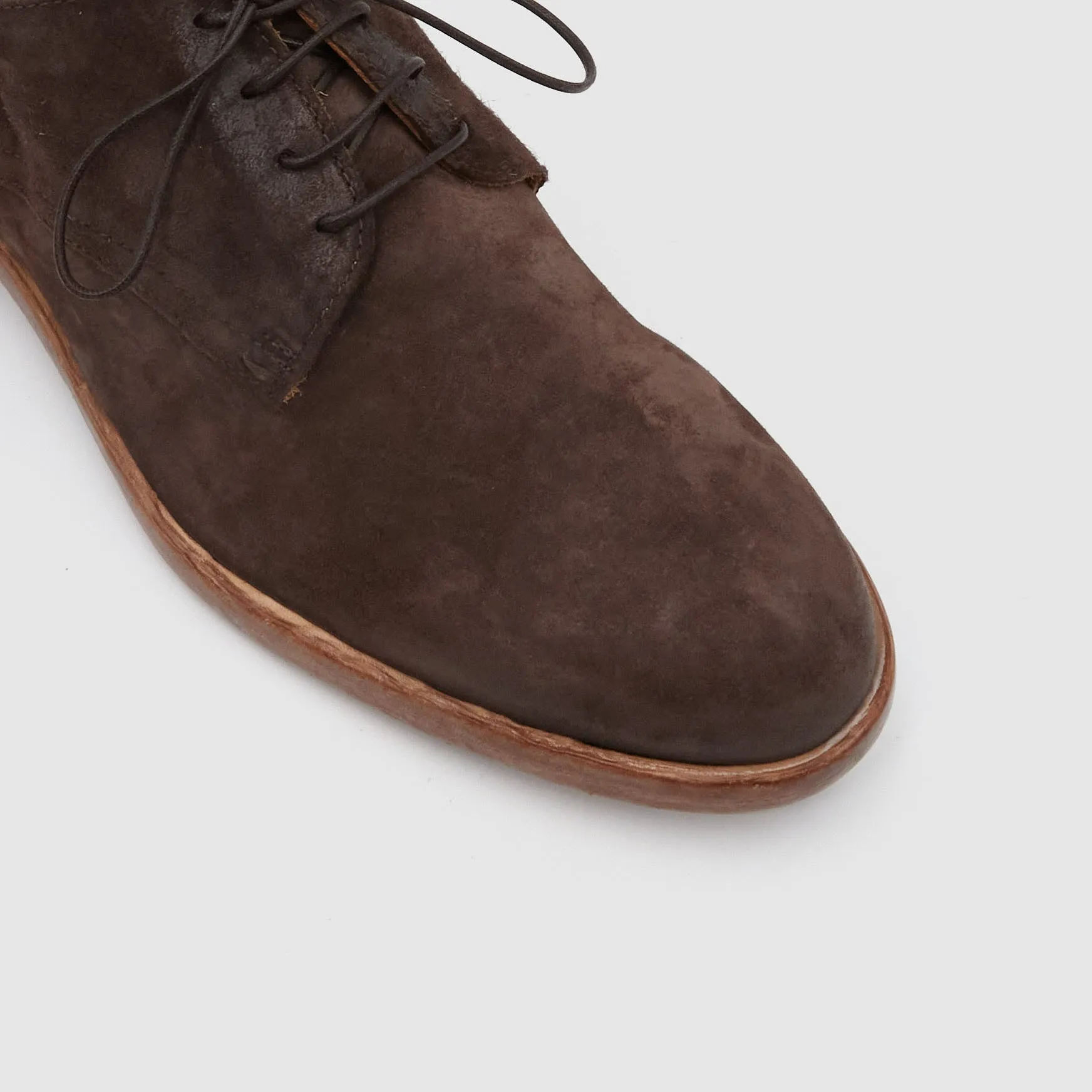 Moma Washed Roughout Leather Derby Blucher