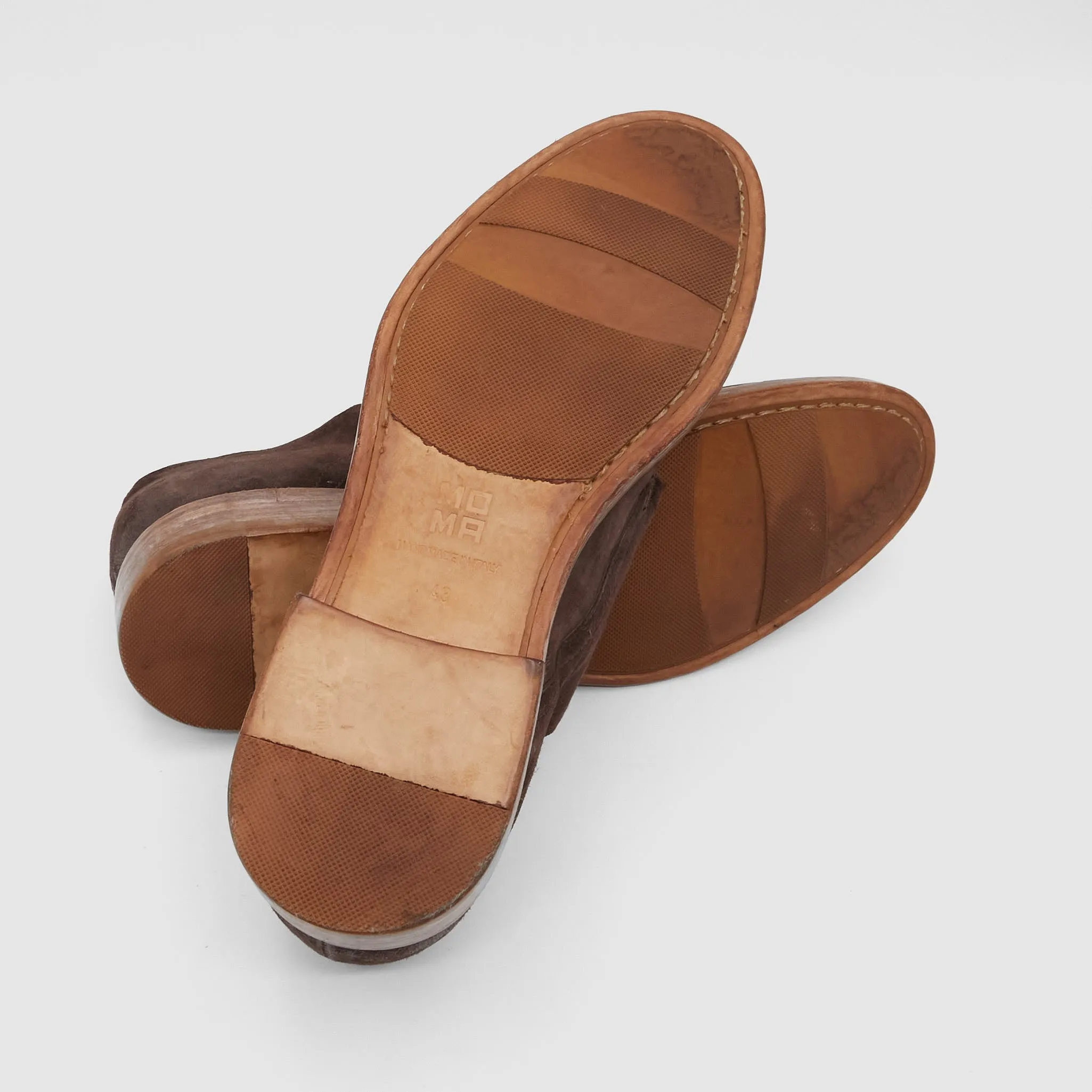 Moma Washed Roughout Leather Derby Blucher