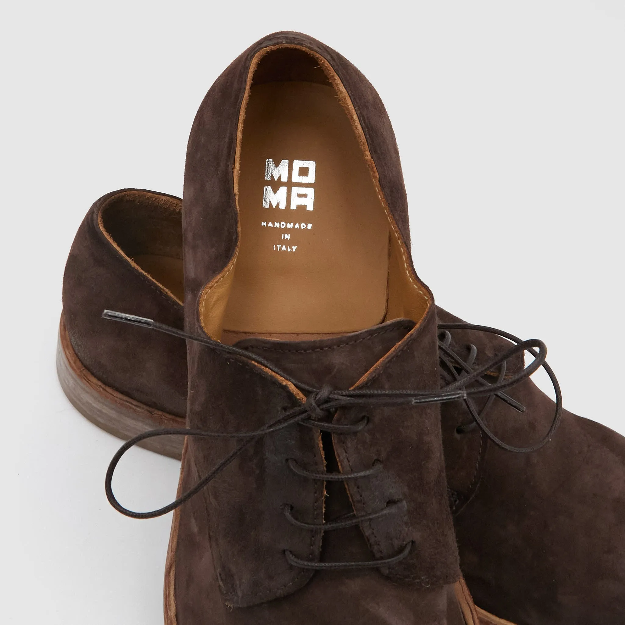 Moma Washed Roughout Leather Derby Blucher