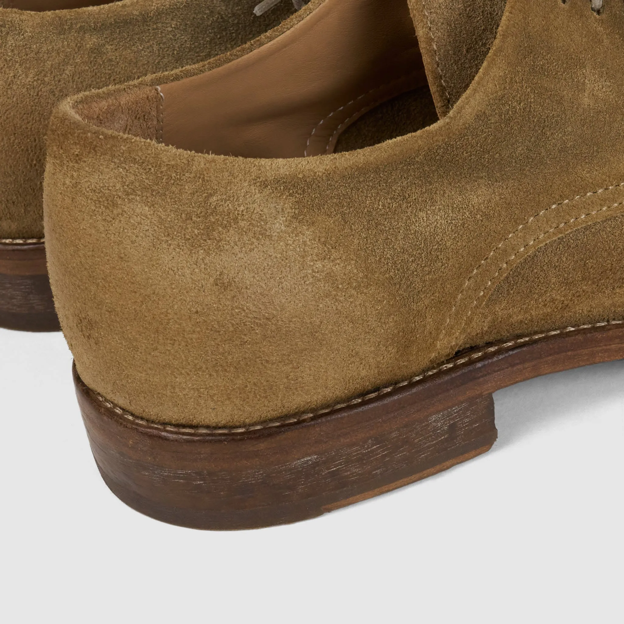 Moma Washed Roughout Leather Derby Blucher