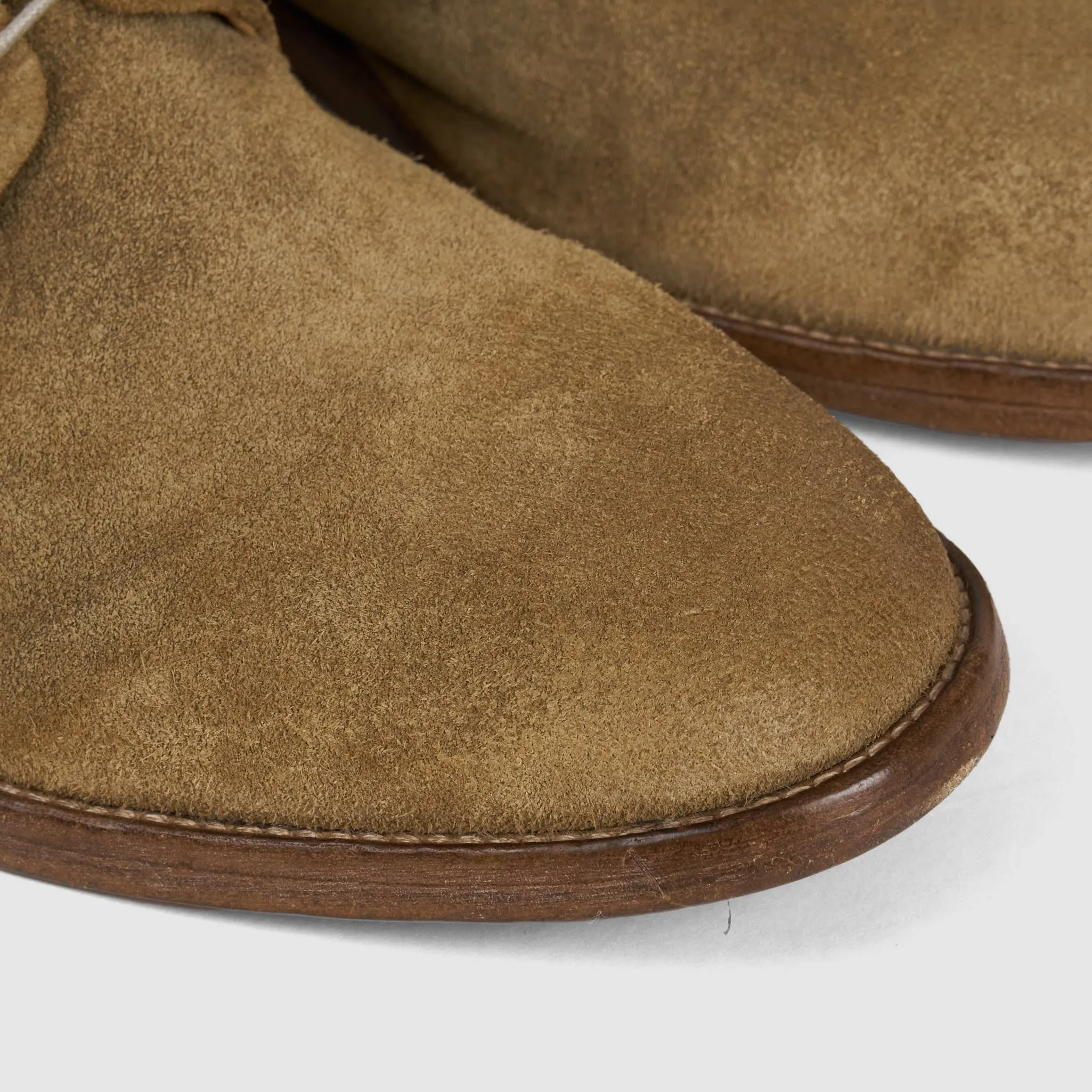 Moma Washed Roughout Leather Derby Blucher