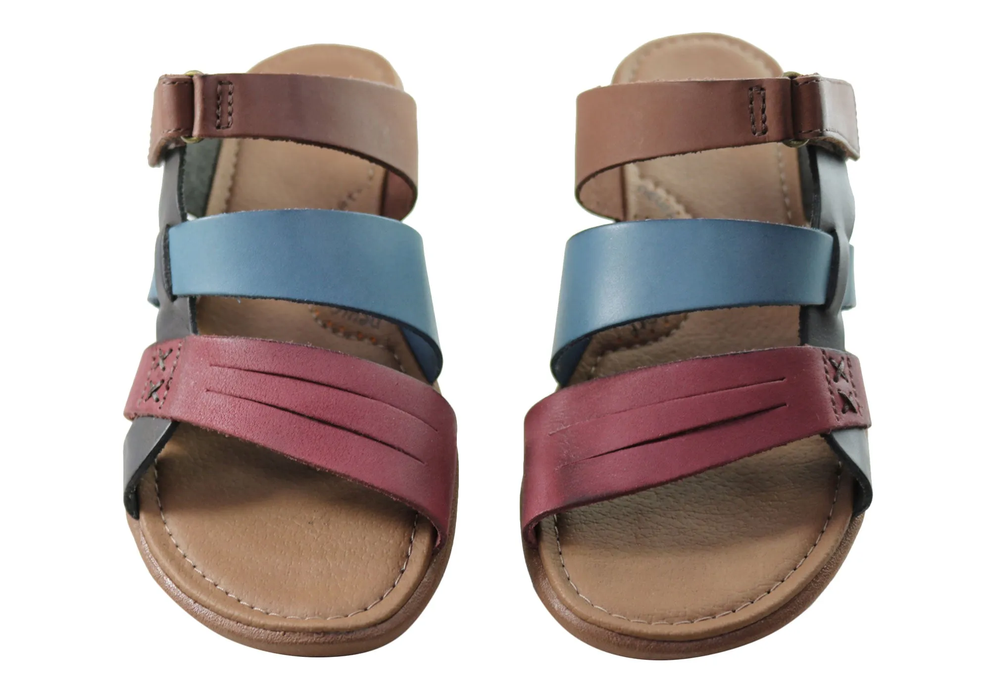 New Face Soma Womens Comfort Leather Slides Sandals Made In Brazil