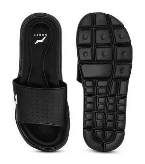 Norty MEN'S MEMORY FOAM SLIDE SANDAL BLACK