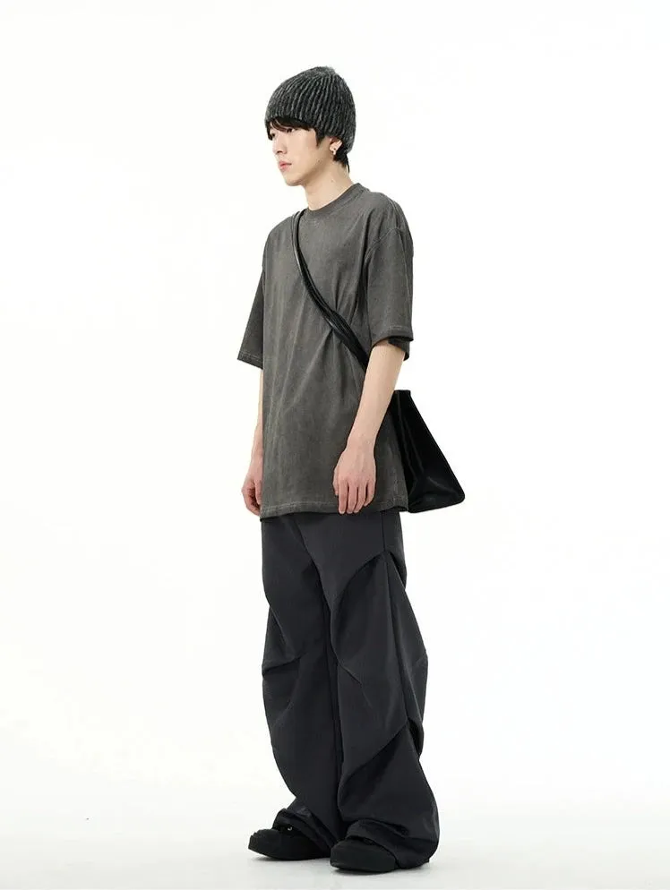 Oversized Vintage-Wash Crewneck T-Shirt