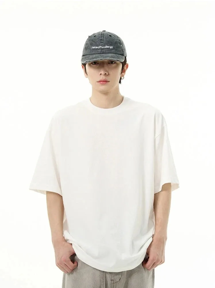 Oversized Vintage-Wash Crewneck T-Shirt