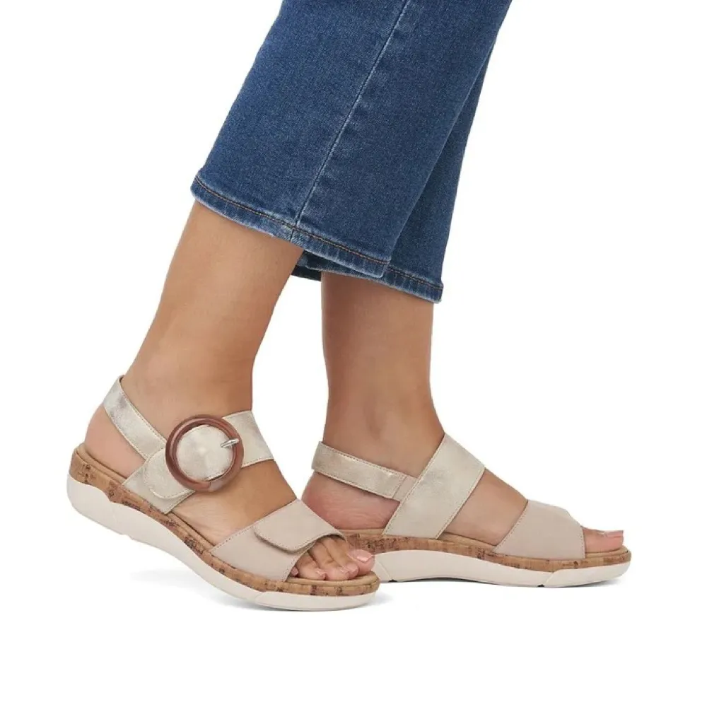 Remonte Women's Jocelyn 53 Sandal in Clif/Muschel