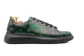 Sneakers in pelle stampa vintage