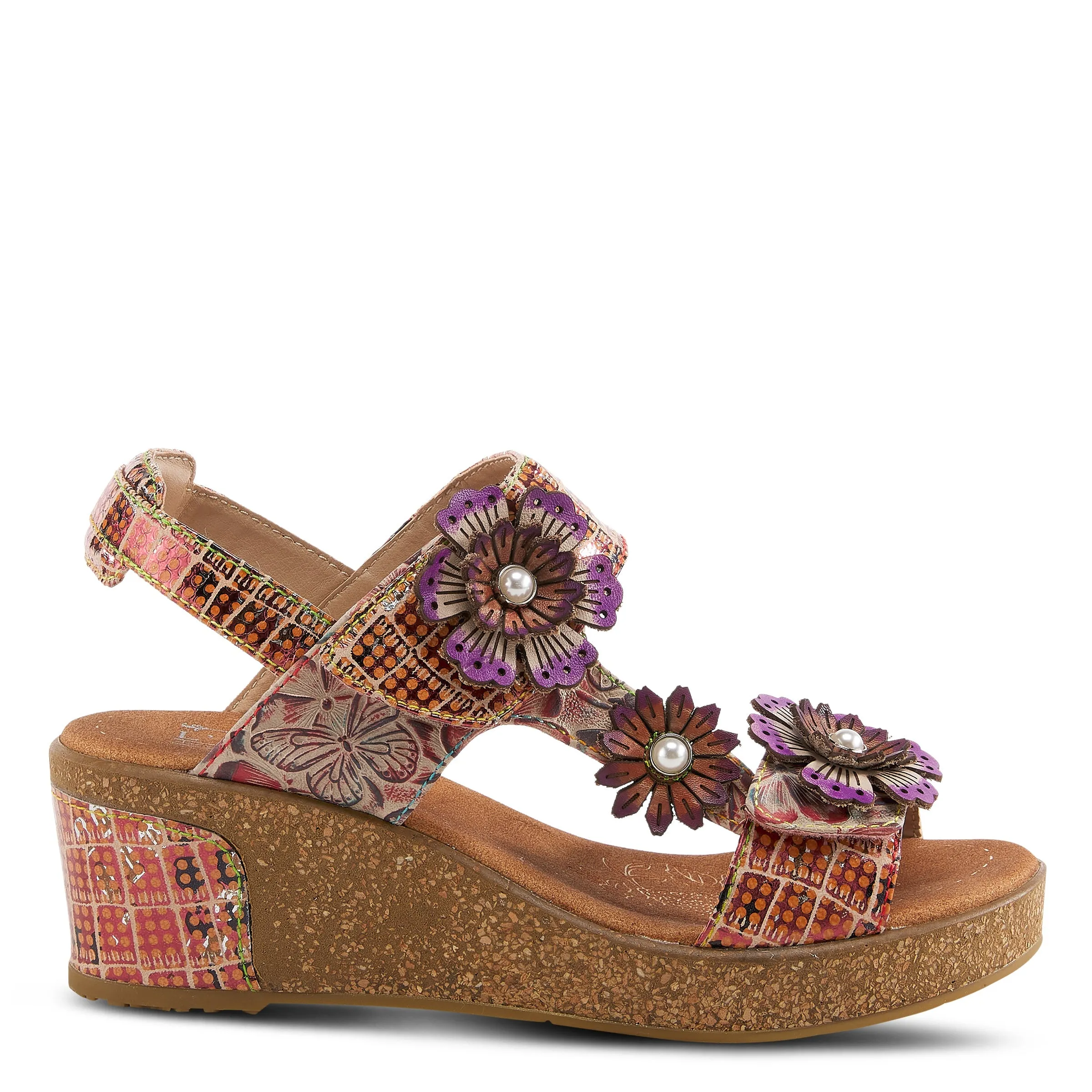 Spring Step Shoes L'Artiste Radd Geo Women's Hand Painted Leather Sandals
