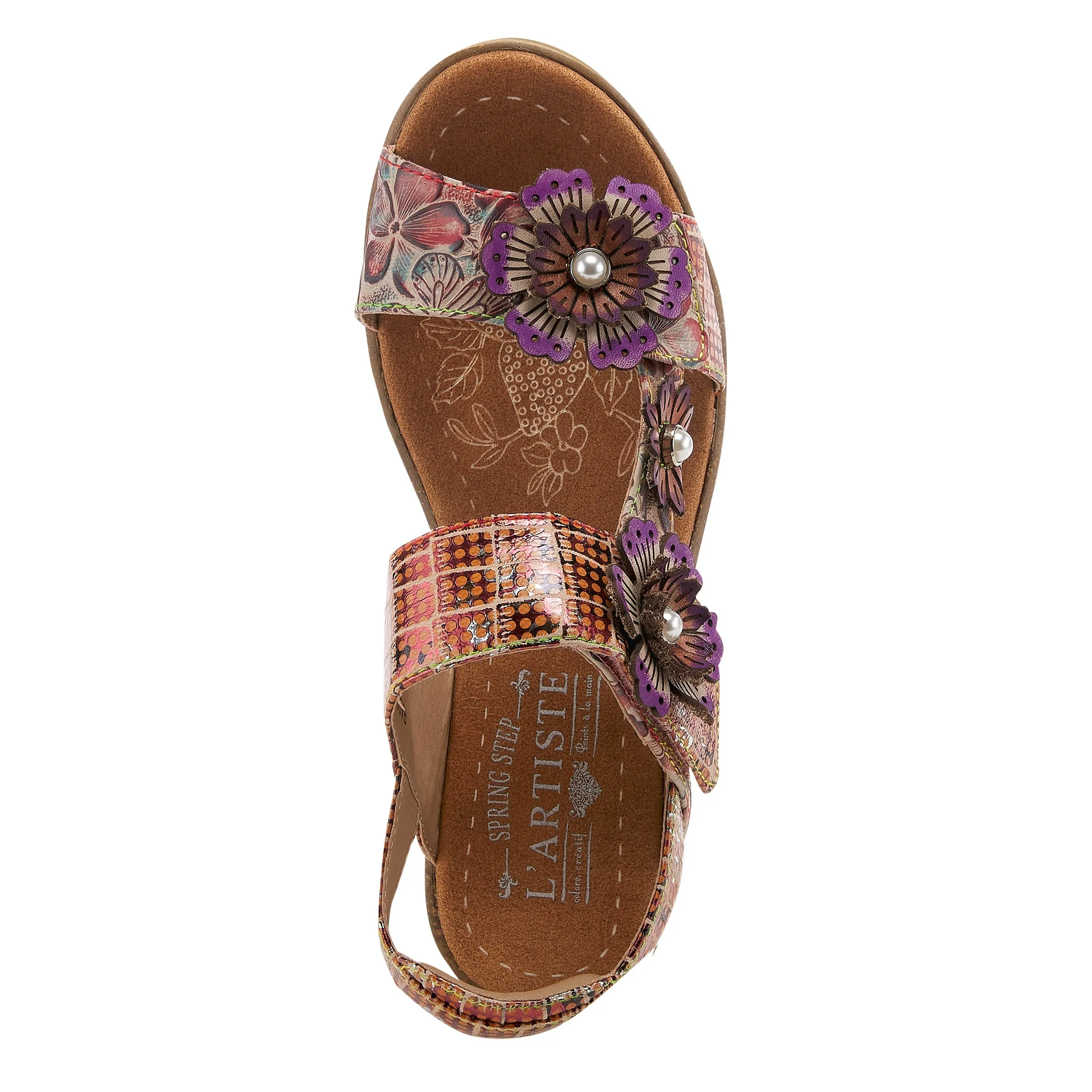 Spring Step Shoes L'Artiste Radd Geo Women's Hand Painted Leather Sandals