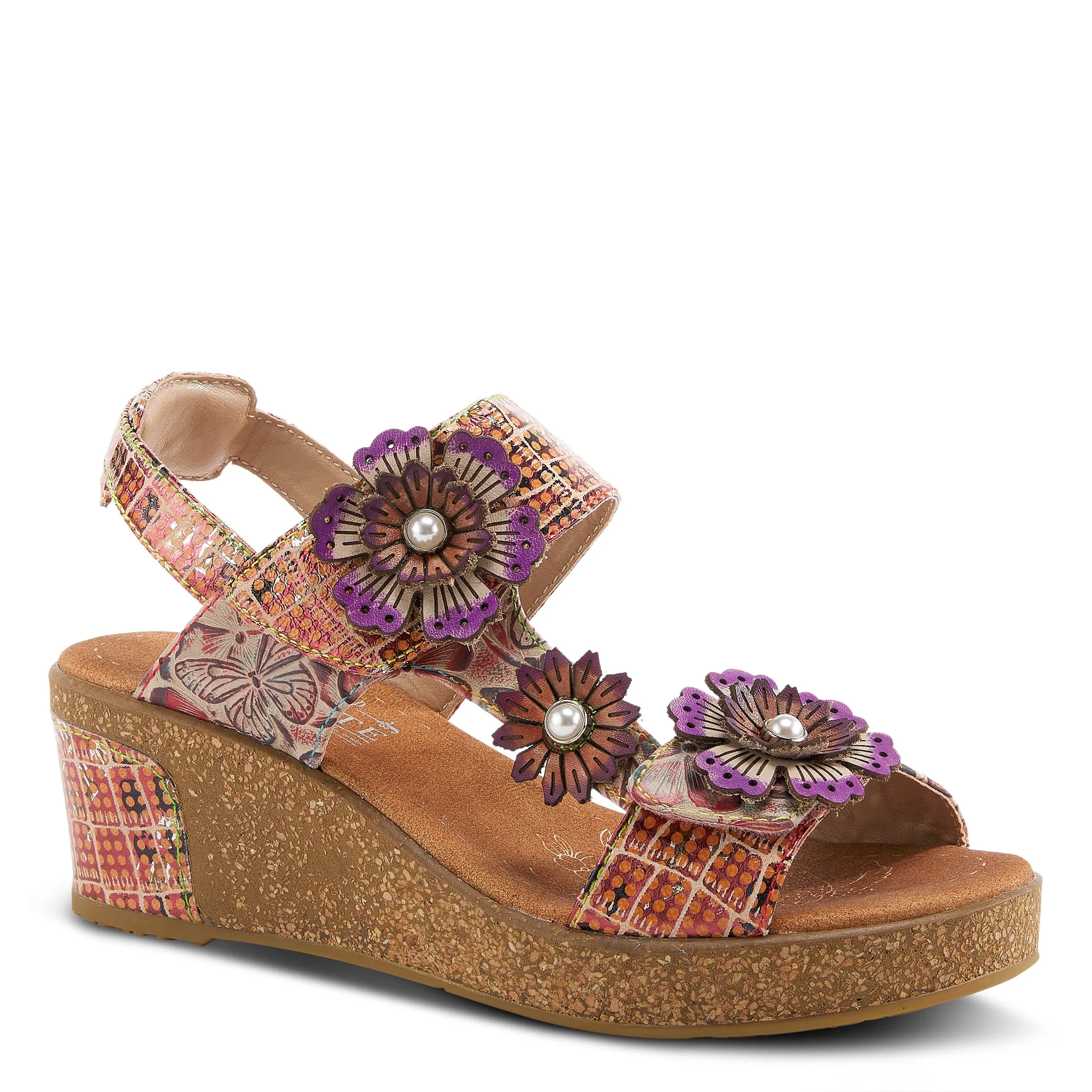 Spring Step Shoes L'Artiste Radd Geo Women's Hand Painted Leather Sandals