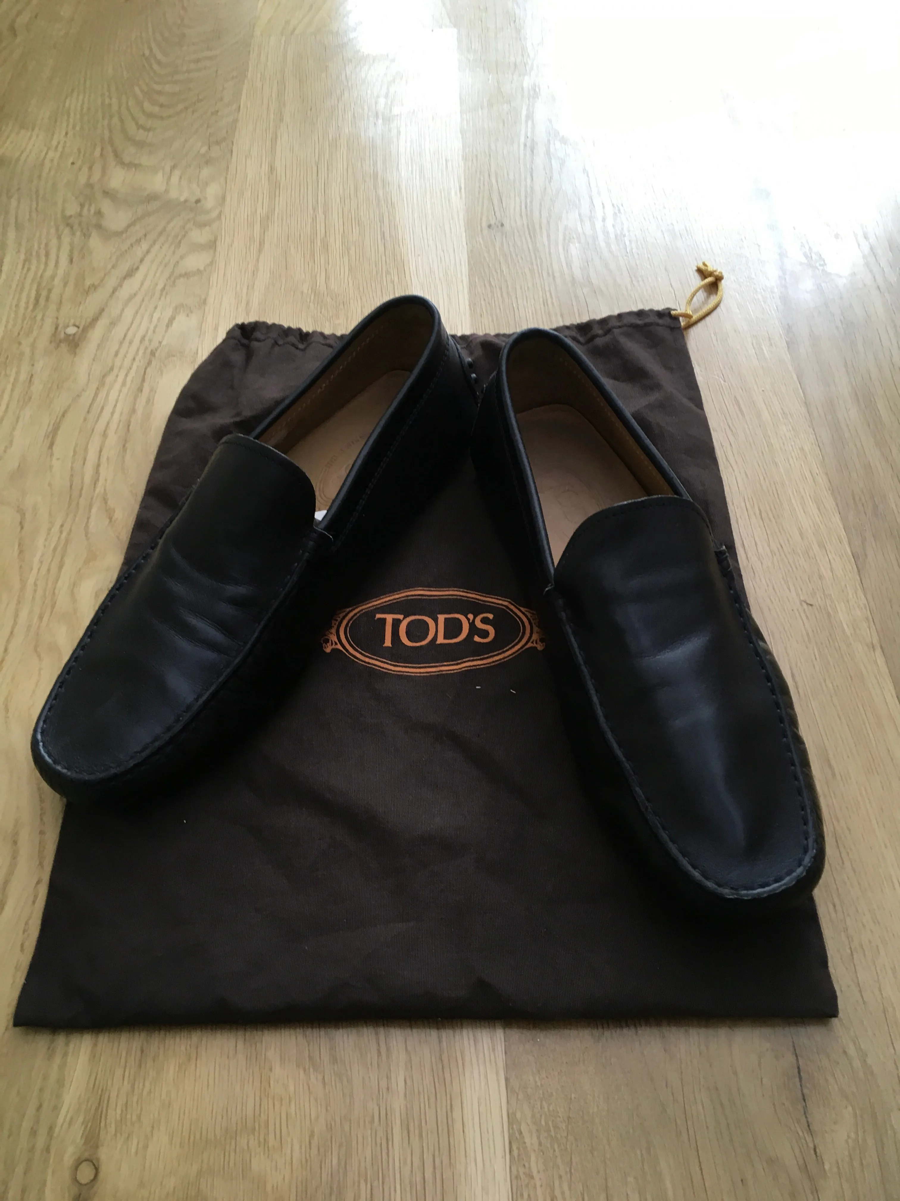 Tod's Driving Loafers Moccasin Leather Shoes Men