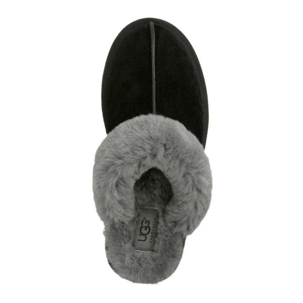 UGG Australia Women's Scuffette II Sheepskin Slipper in Black/Grey