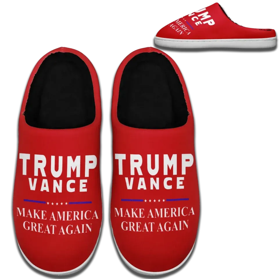 Unique Gift,Personalized Trump Design Indoor Sliper, Custom Cozy MAGA Slipper,Comfy Indoor Essentials