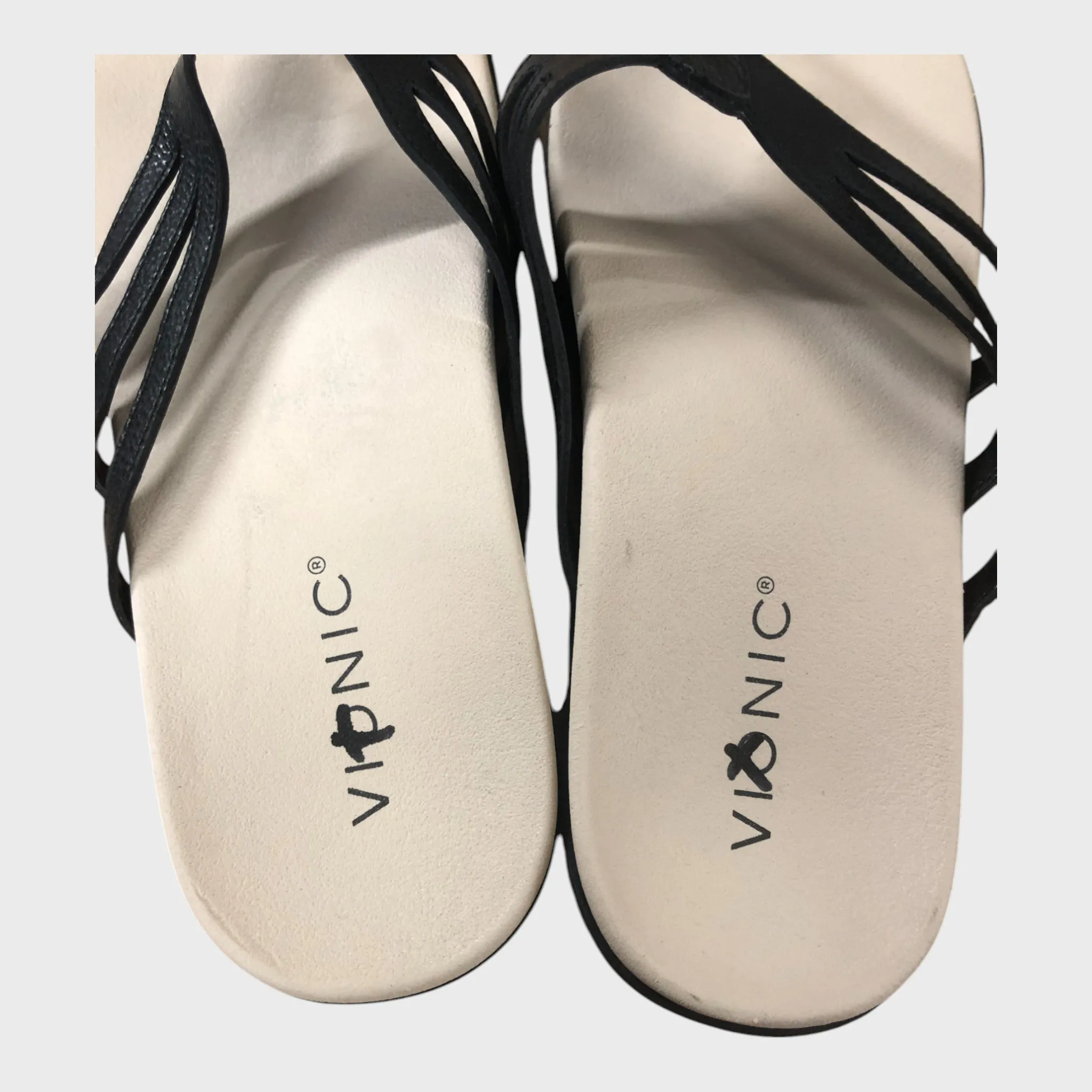 Vionic Alta Leather Orthopaedic Sandals - Black - Size UK 7