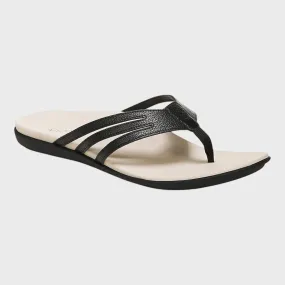 Vionic Alta Leather Orthopaedic Sandals - Black - Size UK 7