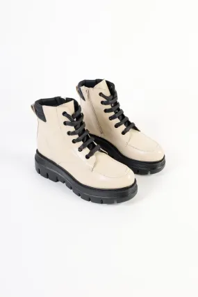 WENDY CREAM - Extra-Light Lace-Up Ankle Boots