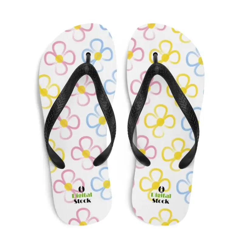 Yellow Flowers Stretchy Slip Resistant Slippers
