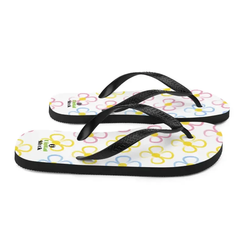 Yellow Flowers Stretchy Slip Resistant Slippers