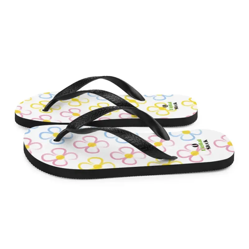 Yellow Flowers Stretchy Slip Resistant Slippers