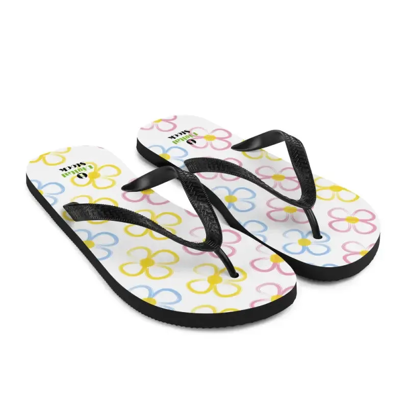 Yellow Flowers Stretchy Slip Resistant Slippers