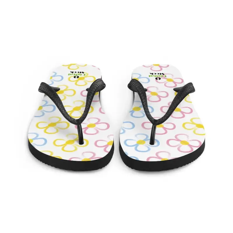 Yellow Flowers Stretchy Slip Resistant Slippers
