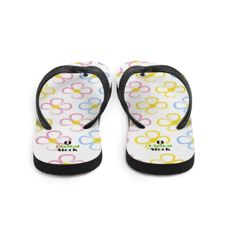Yellow Flowers Stretchy Slip Resistant Slippers