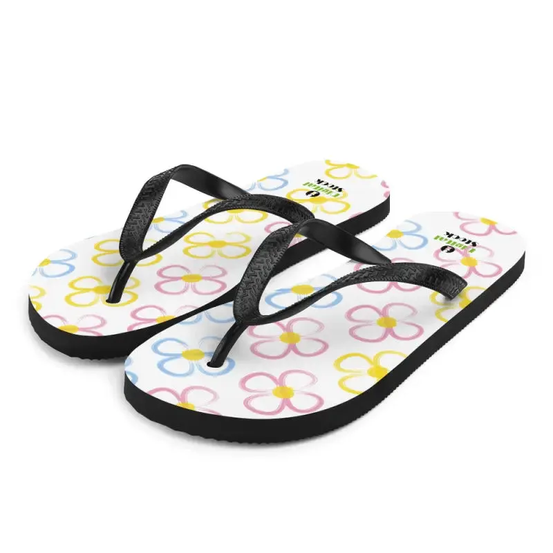 Yellow Flowers Stretchy Slip Resistant Slippers